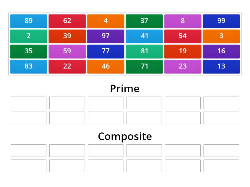 Prime or Composite? - Group sort