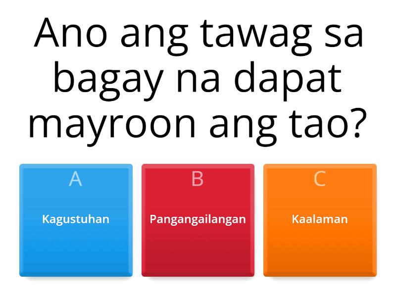 ARALING PANLIPUNAN (Pagsusulit) - Pangangailangan at Kagustuhan ng Tao ...