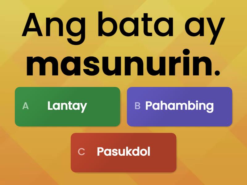 I. Kaantasan Ng Pang Uri - Quiz