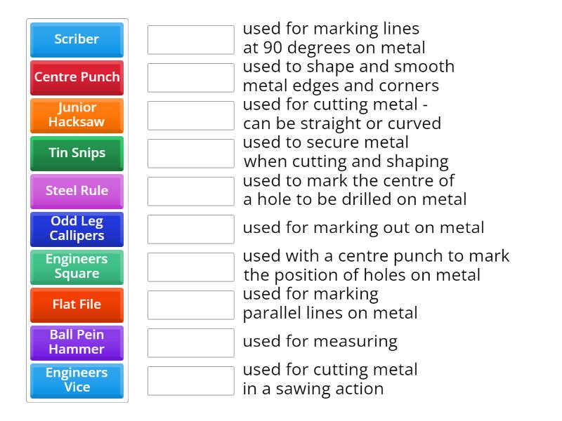 Metalworking Hand Tools - Match up