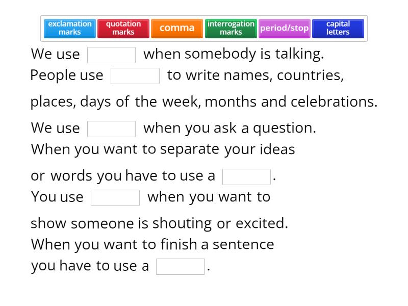 Revision question marks - Complete the sentence