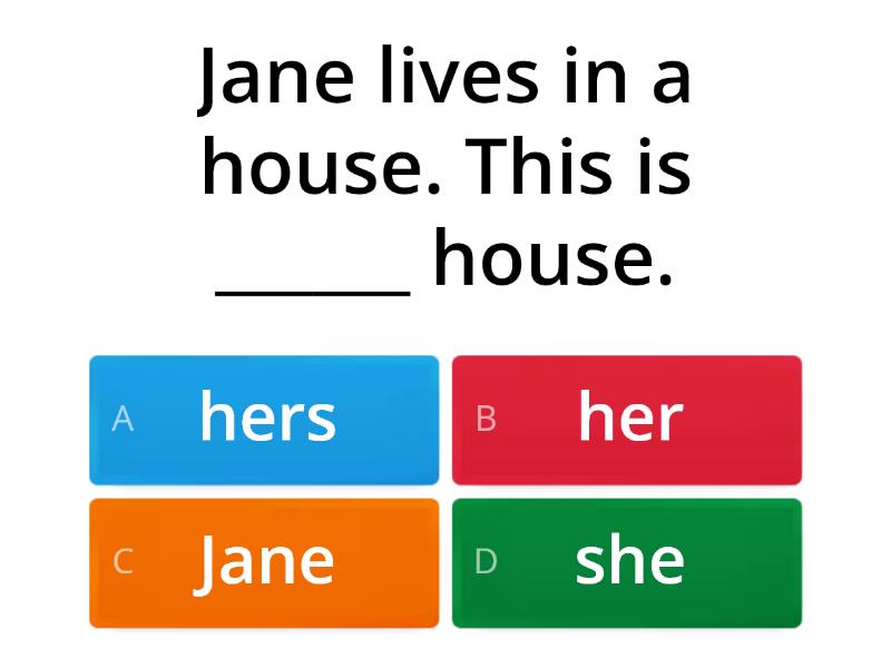 Possessive Pronoun - Quiz