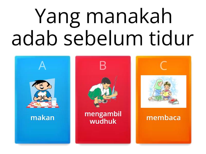 ADAB TIDUR TAHUN 3 - Quiz