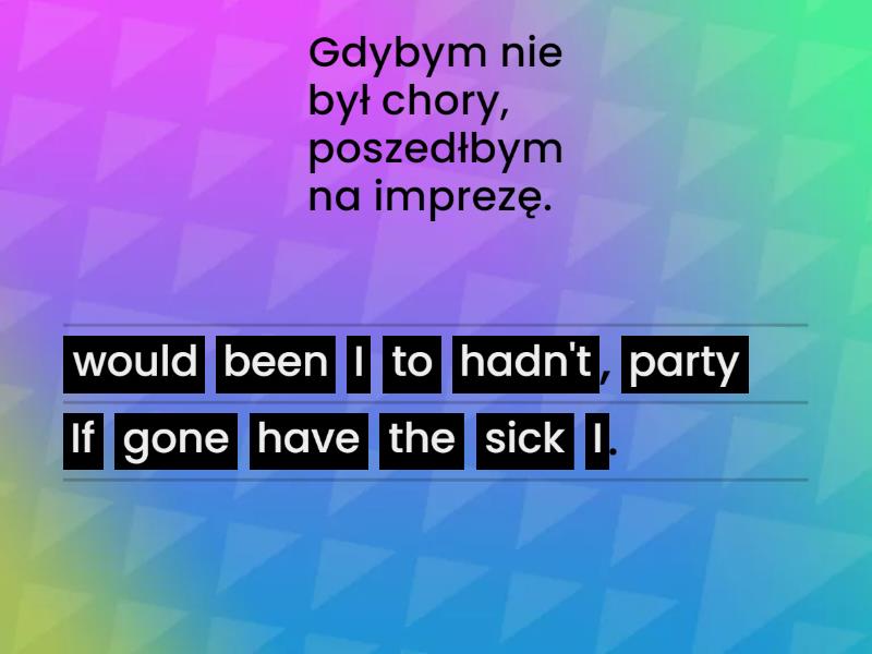 Sprawdzian Klasa 3 Gimnazjum Okres Napoleoński trzeci okres warunkowy - third conditional - 2 - angielskie zadania do