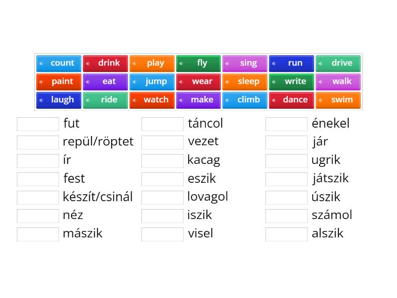 Basic verbs - Match up