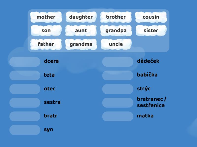 kids vocabulary family