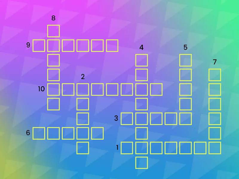 Crucigrama De Verbos Crossword