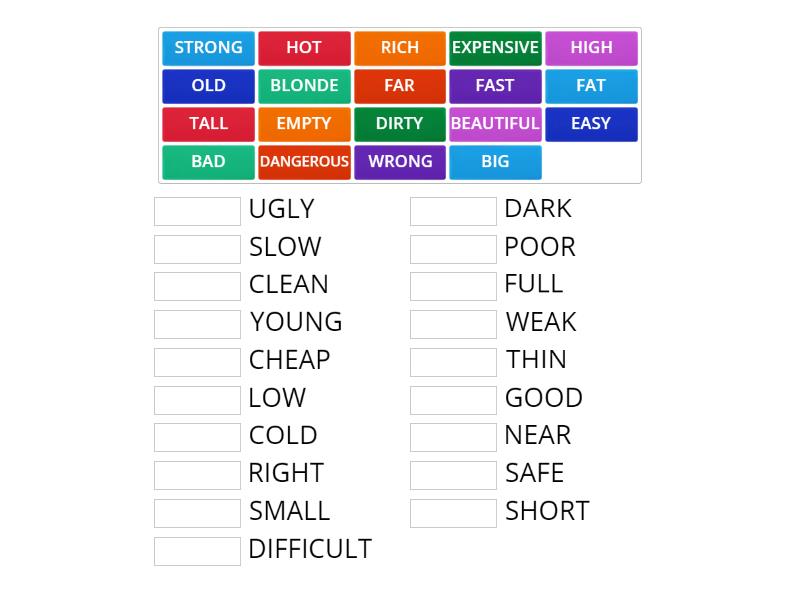 ADJECTIVES - Match up