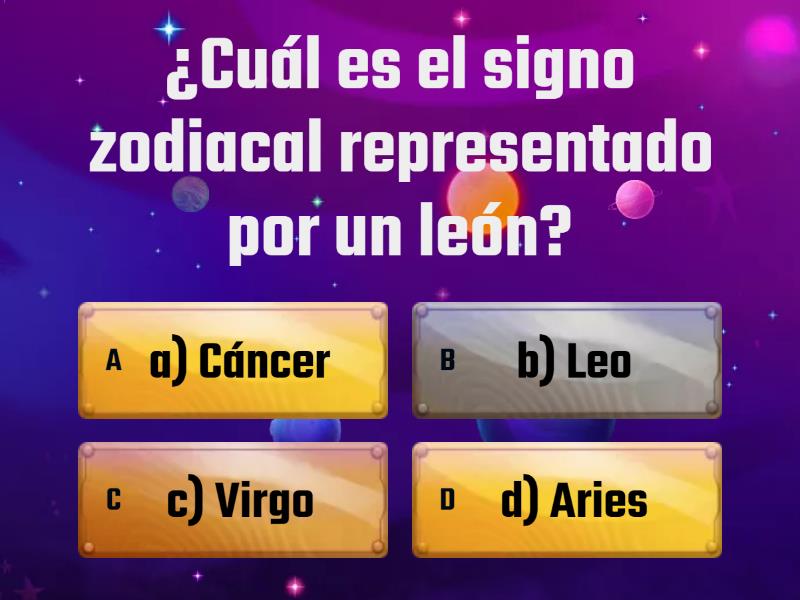 Los Signos De Zodiaco 2 - Quiz