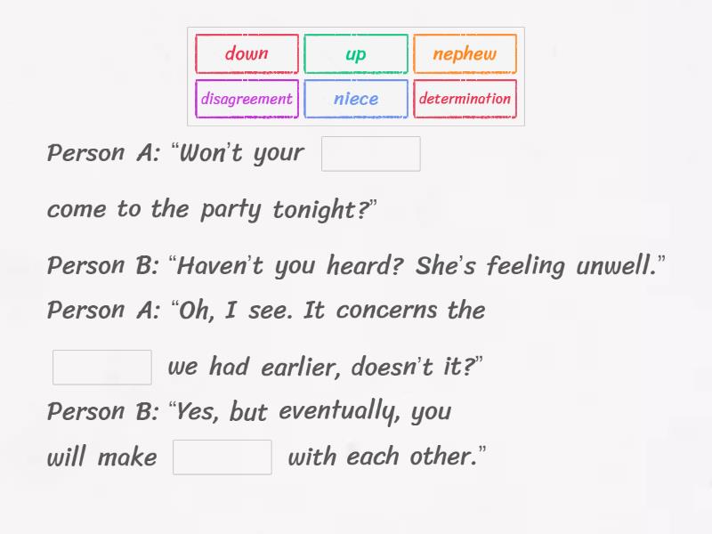 outcomes pre unit 6 - Complete the sentence