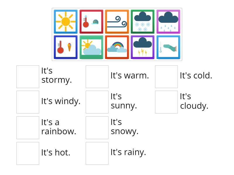 The weather - Match up