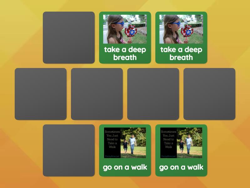 Match the coping skill! - Matching pairs