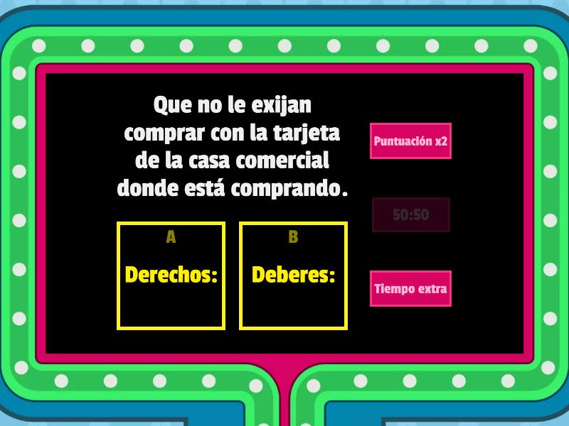 Derechos Y Deberes Del Consumidor SERNAC 2024 - Gameshow Quiz