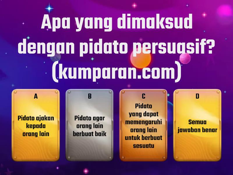 Latihan Soal Pidato Persuasif - Quiz