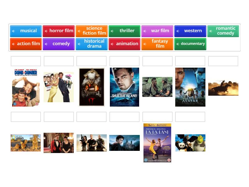 Pre-Intermediate 3A types of films - Match up