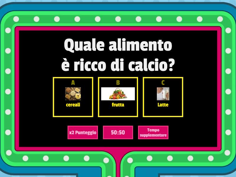 La Piramide Alimentare: Individua La Risposta Corretta - Gameshow Quiz