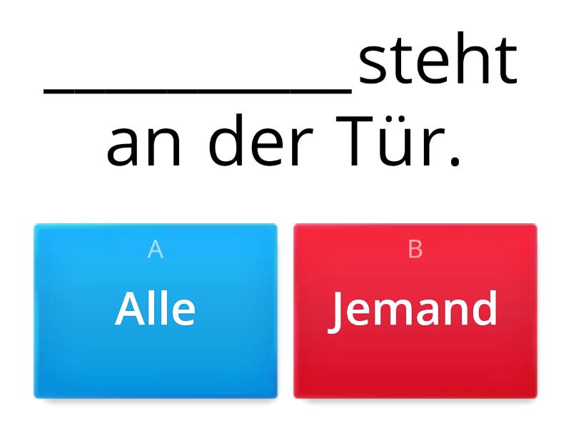 Indefinitpronomen - Quiz