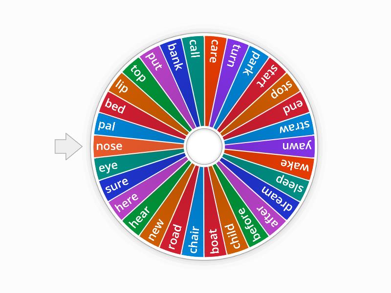 Spelling Bee - bronze words - Spin the wheel