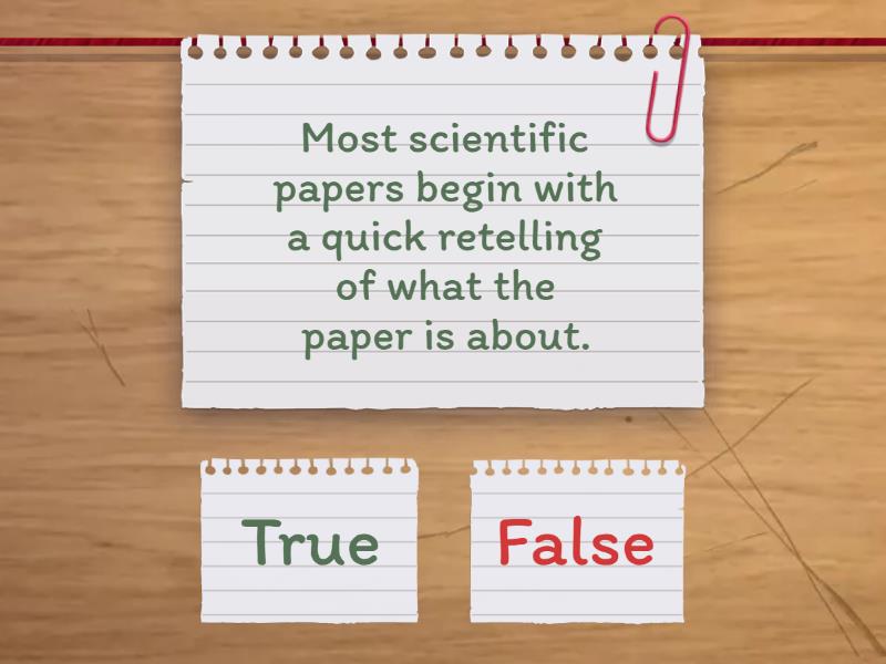 True or false