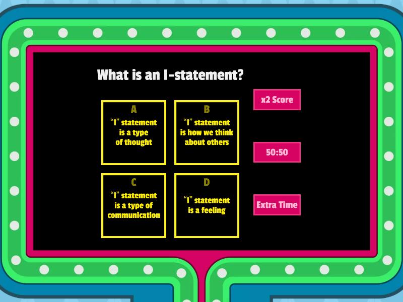 Using I-statements - Concurso de preguntas