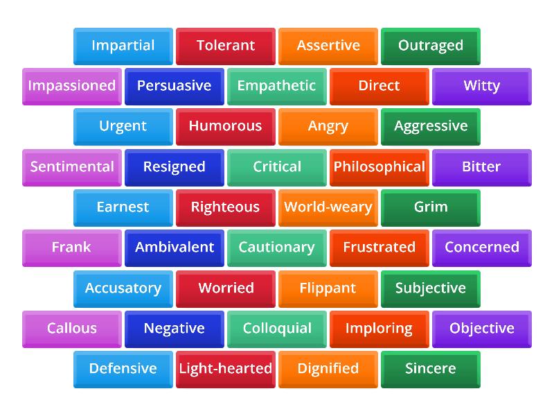 Tone words Flip tiles