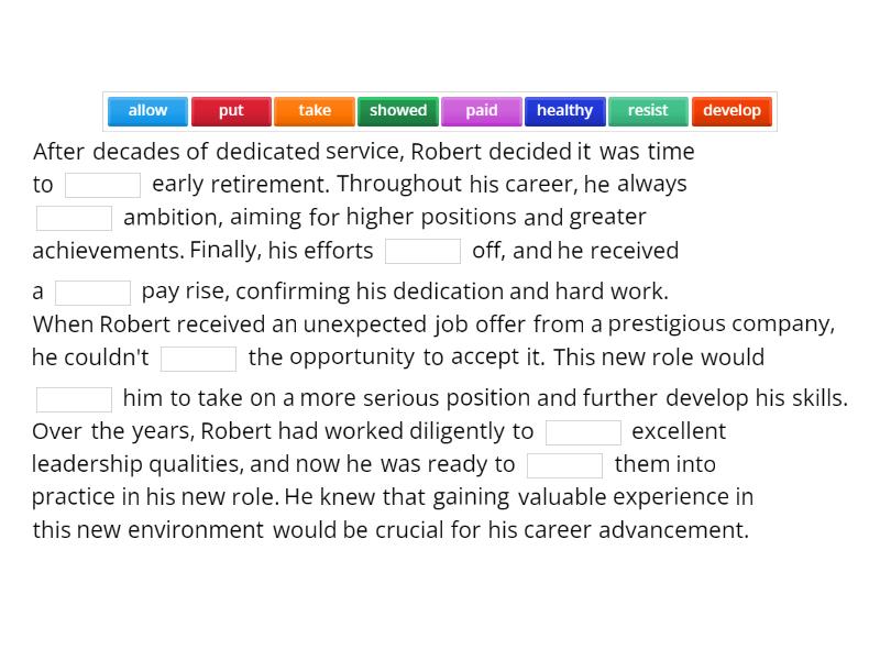 Career growth - Complete the sentence