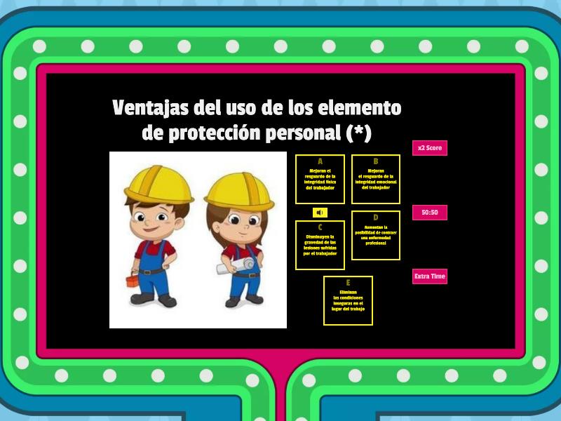 procedimiento,uso y mantenimiento de epp - Gameshow quiz