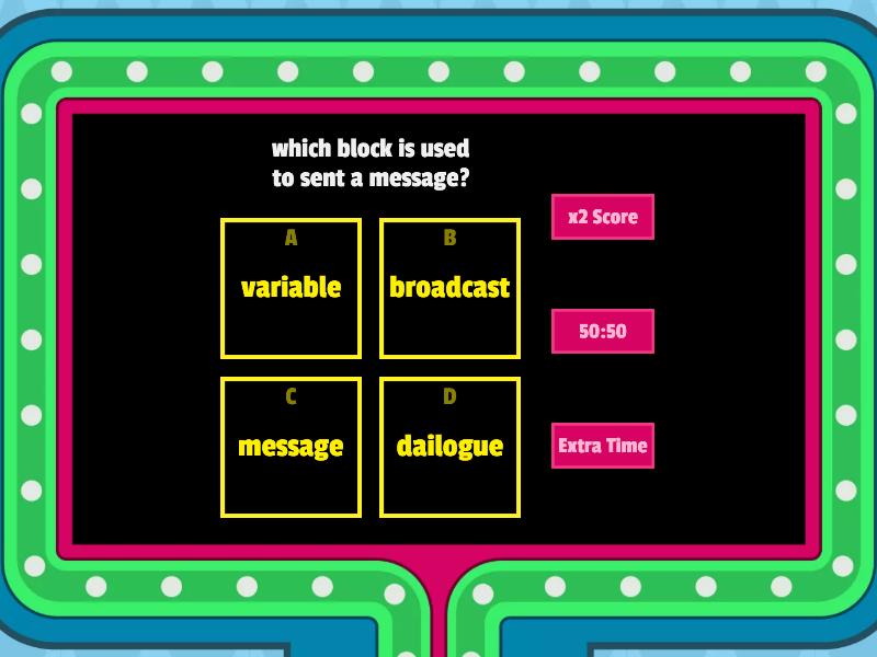 Scratch gameshow quiz