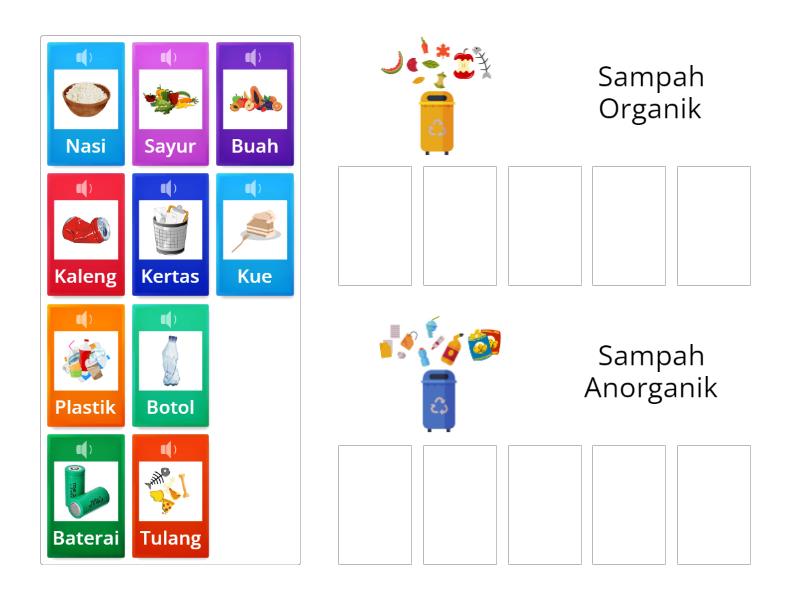 Game Memilah Sampah Group Sort