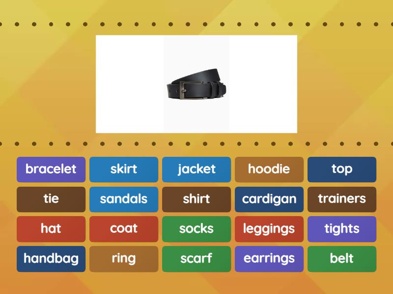 Go getter 4 Unit 1.1 (Clothes and accessories) - Find the match