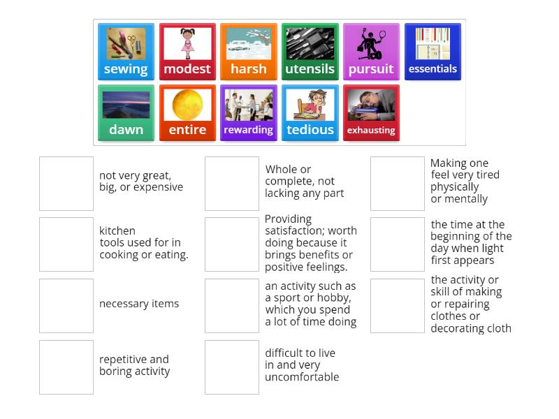 Speakout B2 Unit 2C Reading Voc - Match up