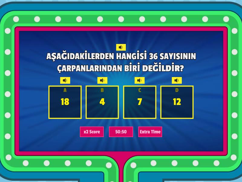 Matemati̇k Qui̇z Gameshow Quiz