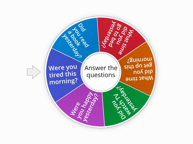 Past Simple - Spin the wheel