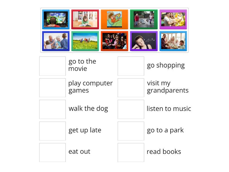 Weekend activities - Match up