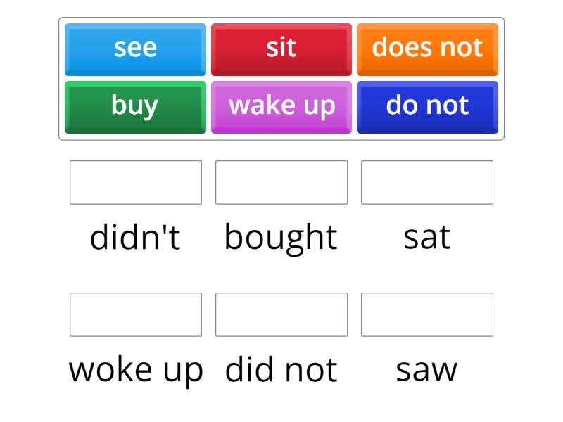 ROADMAP A2 - IRREGULAR VERBS - Match up