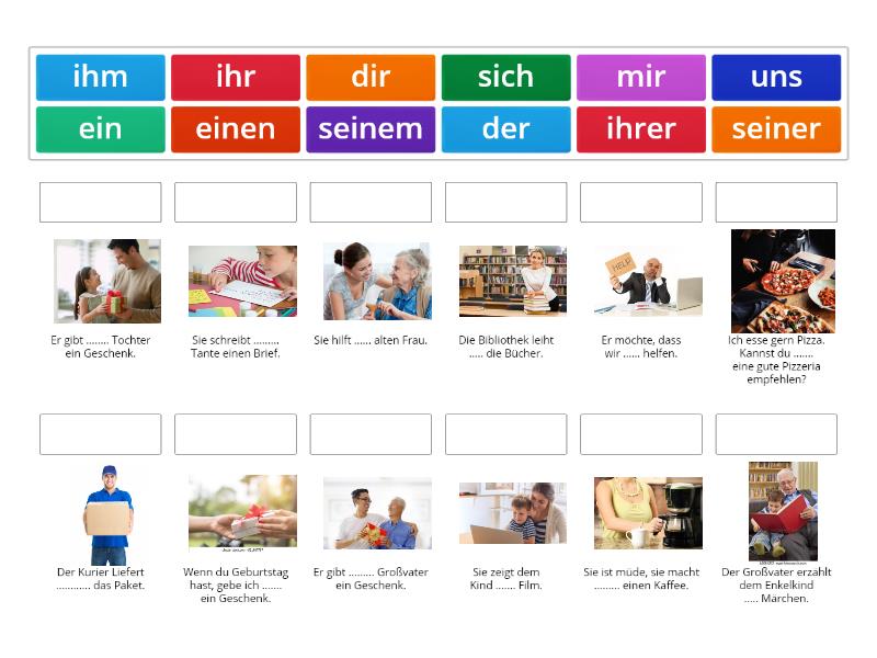 Verben Mit Dativ Und Akkusativ Menschen A Lektion Une Las Parejas