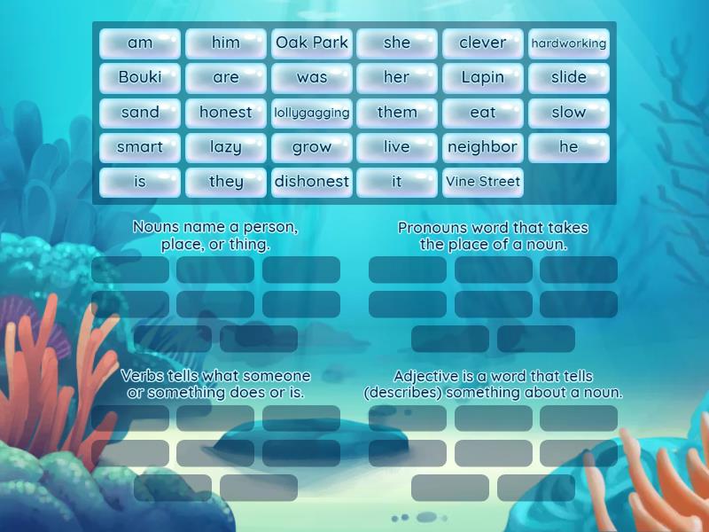 nouns-pronouns-verbs-adjectives-group-sort