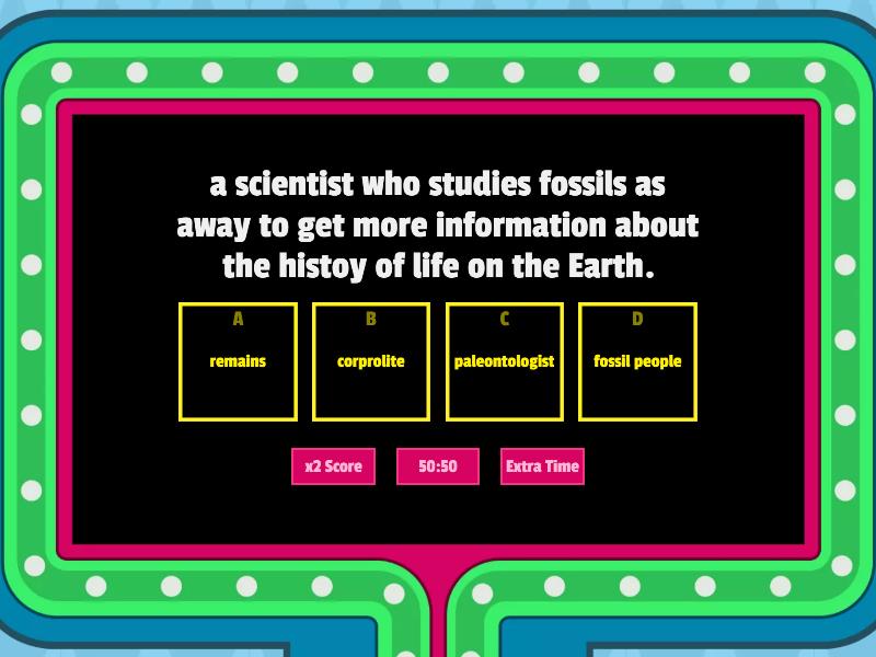 : Fossils - Gameshow Quiz