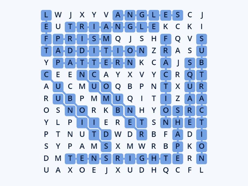 Maths wordsearch