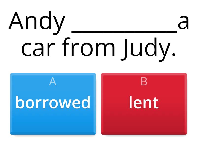 Lend and Borrow - Quiz