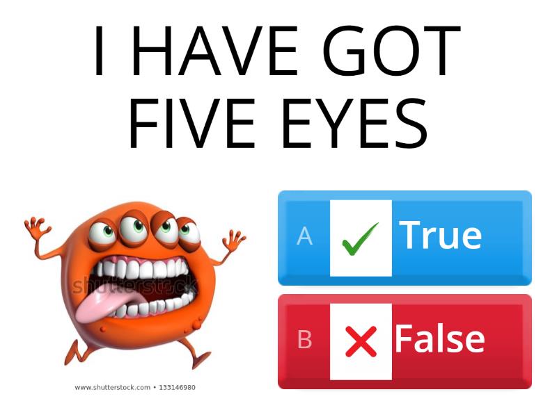 Body Parts true or false - Quiz