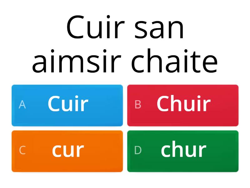 Aimsir chaite quiz