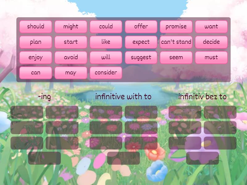 Verb patterns - Group sort