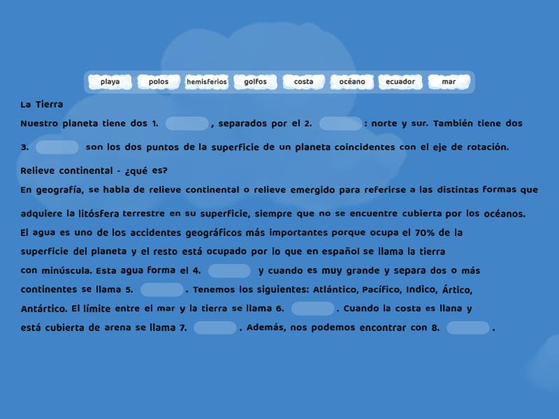 La Tierra Brakujące słowo