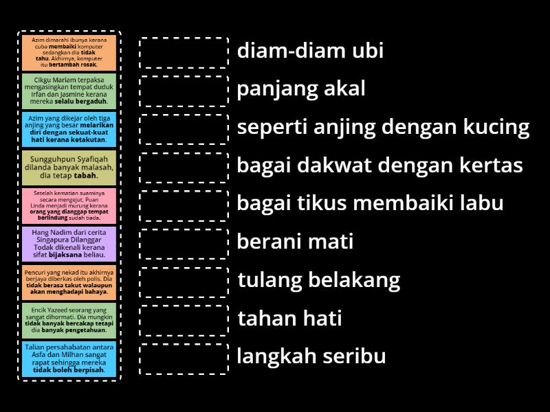 Peribahasa Darjah 5 & 6 - Une las parejas