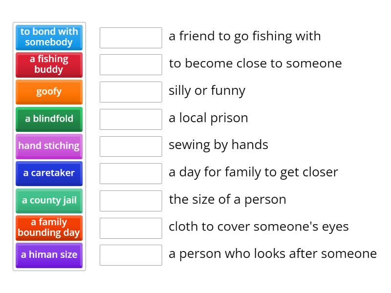 GrF E2 vocabulary - Match up