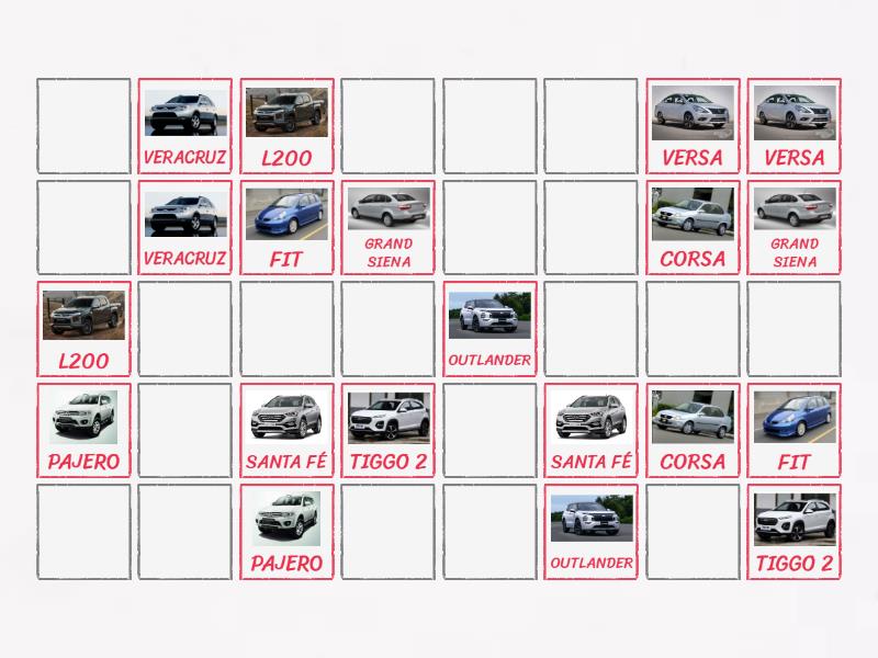 Carros memória - Matching pairs