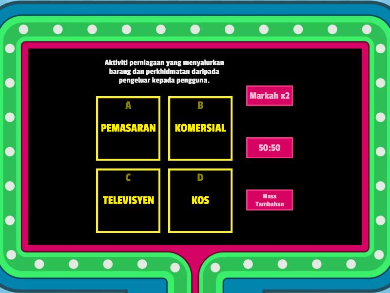 RBT TINGKATAN 3 Bab 3 Reka Bentuk Dalam Perniagaan - Gameshow Quiz