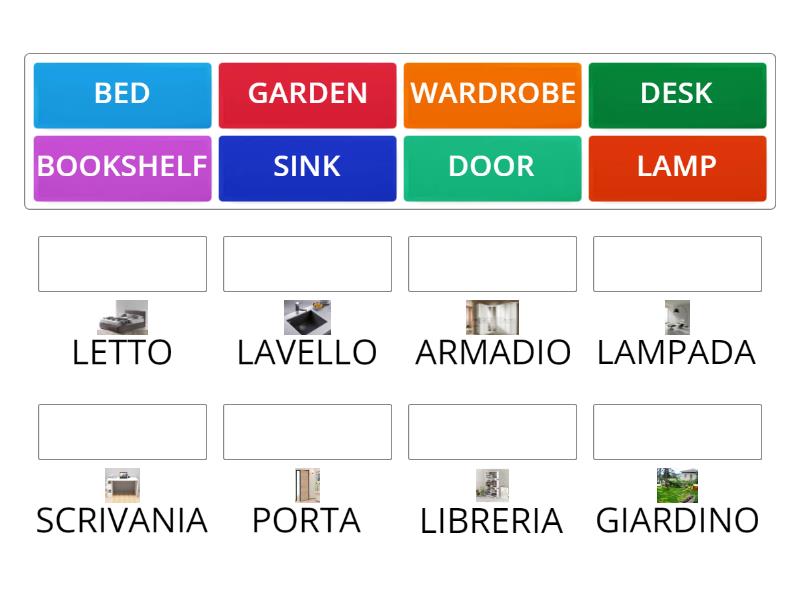 Come Si Dice In Inglese Casa STANZE DELLA CASA - Come si dice in Inglese - Match up