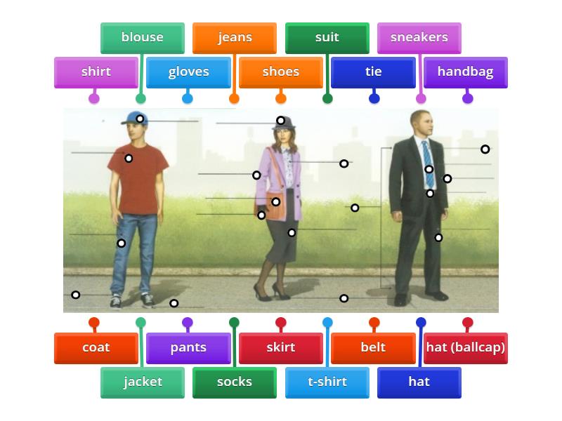 Clothing labelling - Labelled diagram